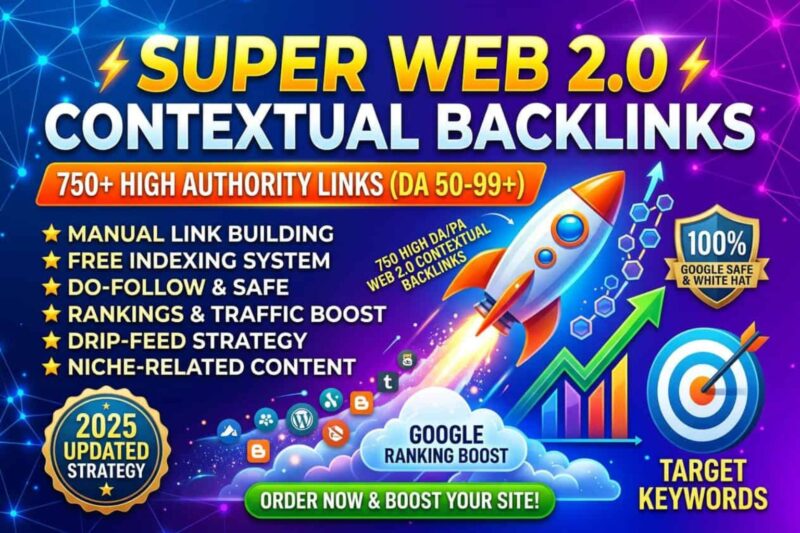 high DA PA super web 2.0 contextual backlinks